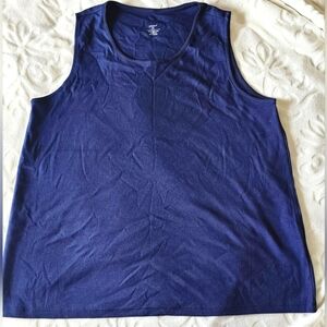 CJ Banks 1X Women's Navy Blue Sleeveless Top